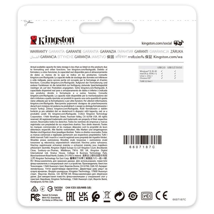 USB флеш накопитель Kingston USB3.2 128GB Kingston DataTraveler Exodia Onyx (DTXON/128GB) изображение 12