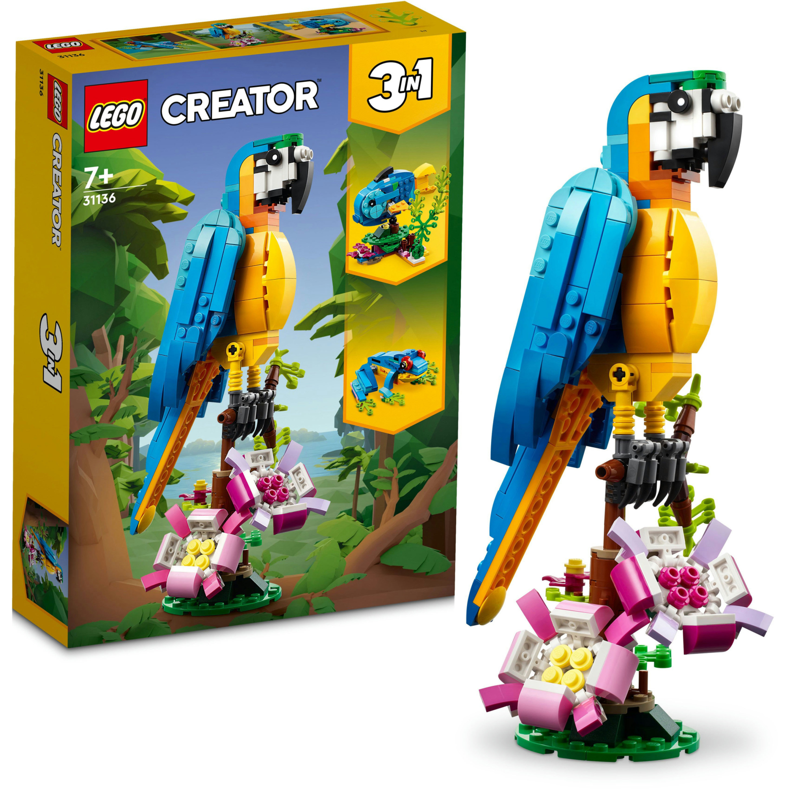 Конструктор LEGO Creator Экзотический попугай 253 детали (31136) изображение 9