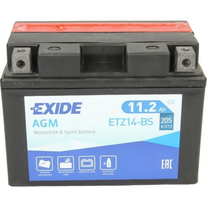 Аккумулятор автомобильный EXIDE AGM 11,2Ah (+/-) (205EN) (ETZ14-BS) изображение 2