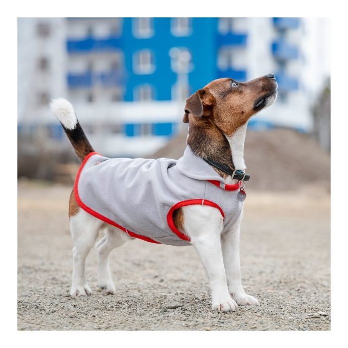 Жилет для тварин Pet Fashion FLEECY" М сіро-червоний (4823082419647) зображення 4