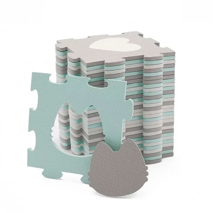 Детский коврик Kinderkraft Luno Shapes Mint 30 элементов (5902533919321) изображение 2