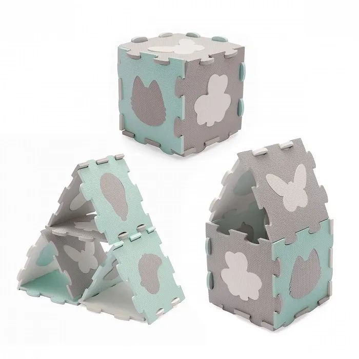 Детский коврик Kinderkraft Luno Shapes Mint 30 элементов (5902533919321) изображение 3