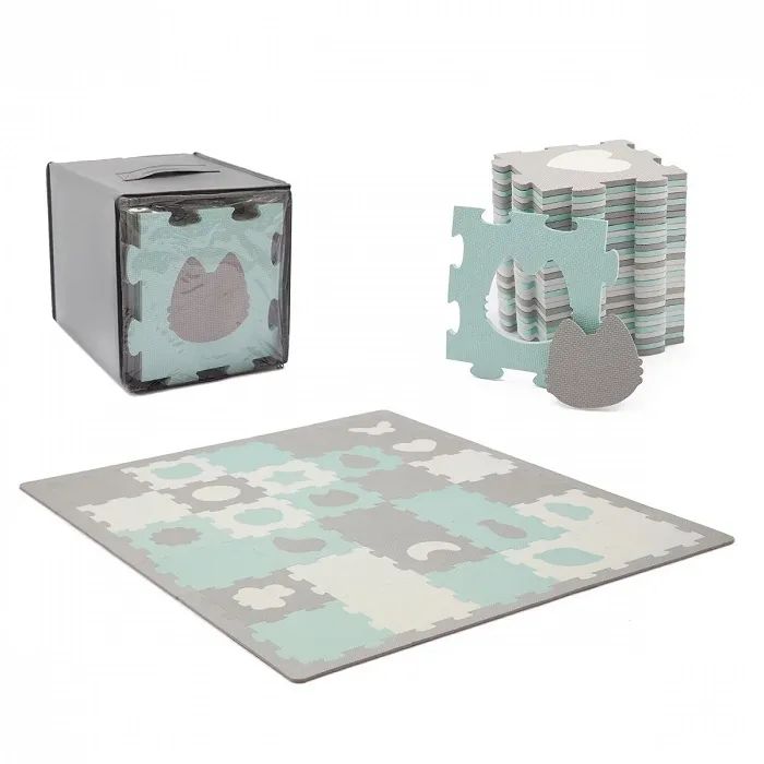 Детский коврик Kinderkraft Luno Shapes Mint 30 элементов (5902533919321) изображение 4