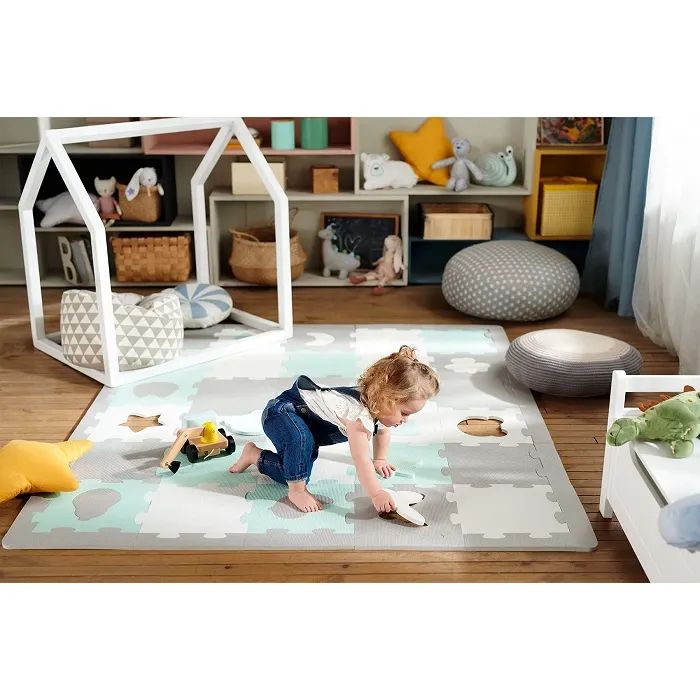 Детский коврик Kinderkraft Luno Shapes Mint 30 элементов (5902533919321) изображение 7