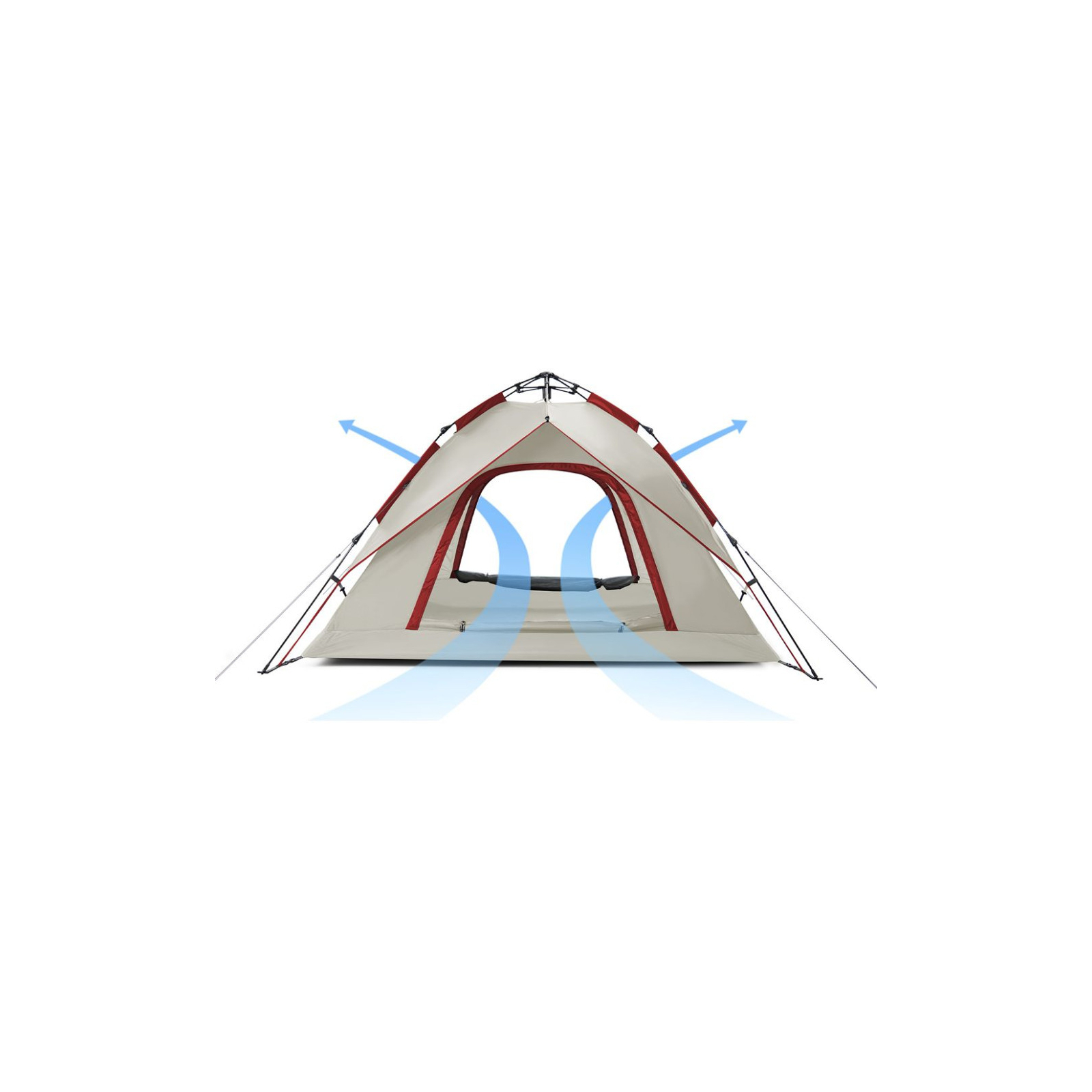 Палатка Naturehike NH21ZP008 4x Grey/Red (6927595777572) изображение 4