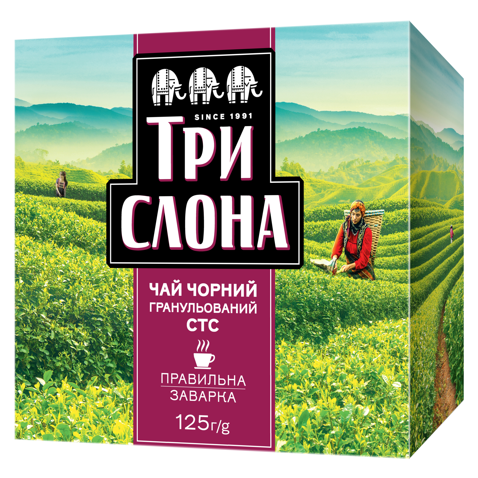 Чай Три Слона "Чорний" гранульований 125 г (ts.76883)