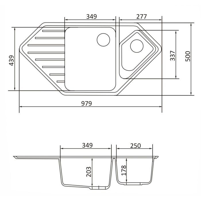 Мийка кухонна GRANADO IBIZA gris (gr1808) зображення 8