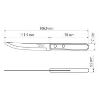 Кухонний ніж Tramontina Dynamic Steak 127 мм (22321/105) зображення 3