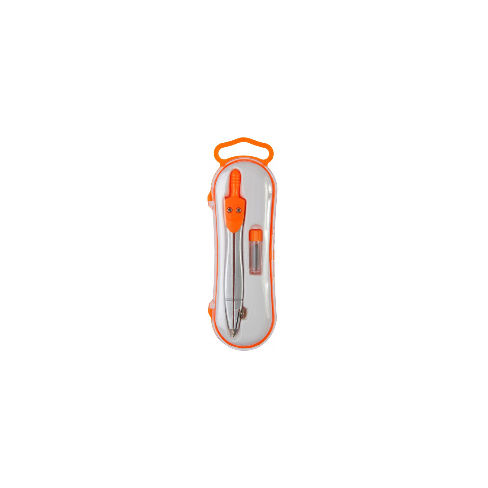 Циркуль Economix с запасными грифелями, оранжевый (E81410)