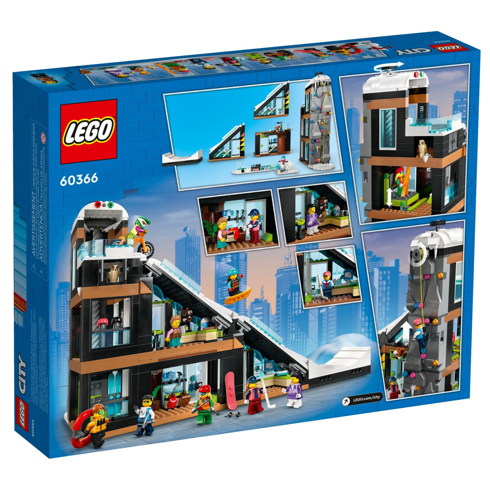 Конструктор LEGO City Горнолыжный и скалолазный центр 1045 деталей (60366) изображение 10