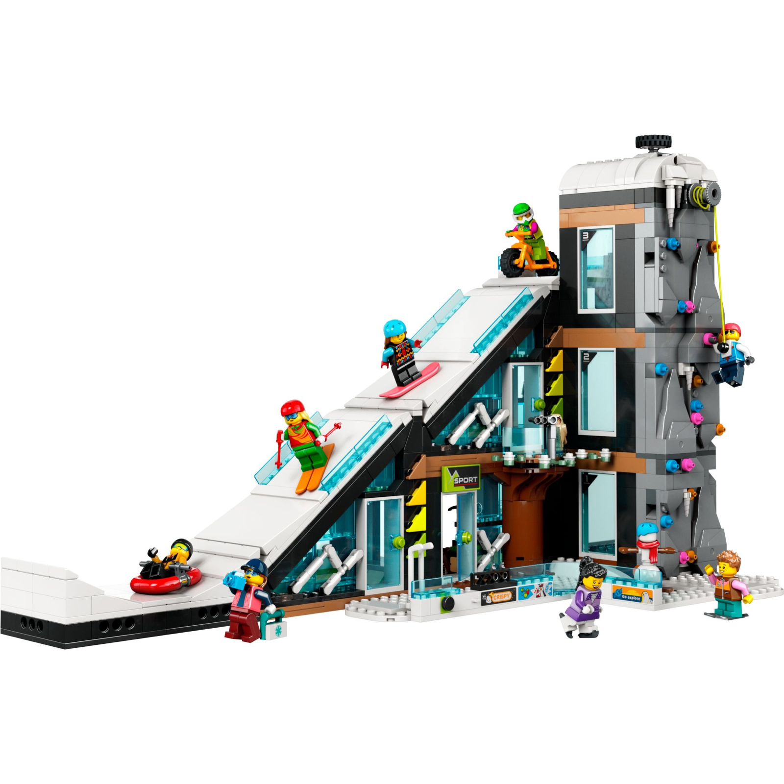 Конструктор LEGO City Горнолыжный и скалолазный центр 1045 деталей (60366) изображение 2