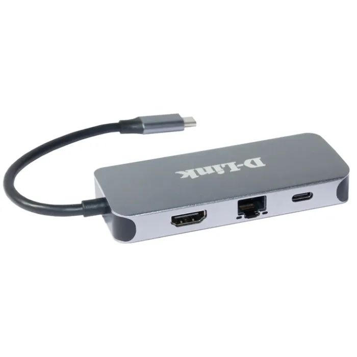 Концентратор D-Link 3xUSB3.0, 1xUSB-C/PD, 1xHDMI 1.4b, 1xGE, USB-C (DUB-2335) зображення 3