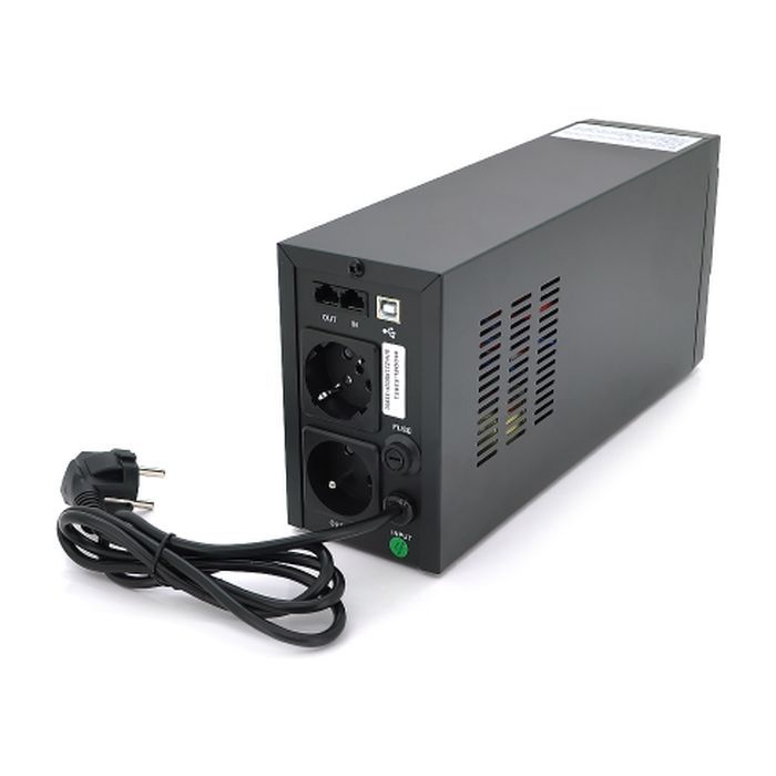 Пристрій безперебійного живлення Qoltec Qoltec QLT650 (360W) (QLT650RJ45LCD-53951) зображення 3
