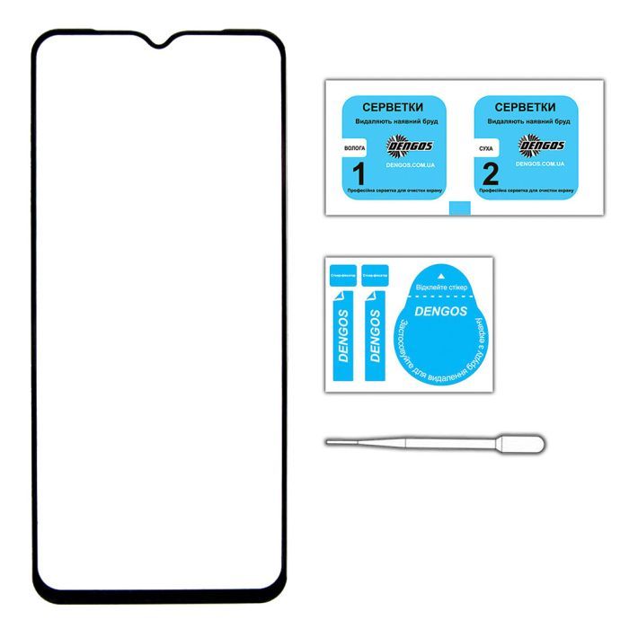 Стекло защитное Dengos Full Glue Nokia C32 (black) (TGFG-306) изображение 3
