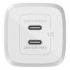 Зарядное устройство Belkin 45W 2хUSB-С GAN PD PPS white (WCH011VFWH) изображение 4