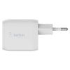 Зарядное устройство Belkin 45W 2хUSB-С GAN PD PPS white (WCH011VFWH) изображение 5