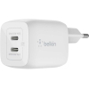Зарядное устройство Belkin 45W 2хUSB-С GAN PD PPS white (WCH011VFWH)