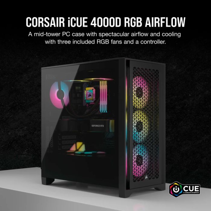 Корпус Corsair iCUE 4000D RGB Airflow Black (CC-9011240-WW) зображення 2