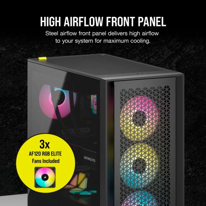 Корпус Corsair iCUE 4000D RGB Airflow Black (CC-9011240-WW) зображення 3