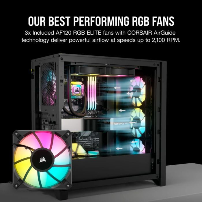 Корпус Corsair iCUE 4000D RGB Airflow Black (CC-9011240-WW) зображення 4