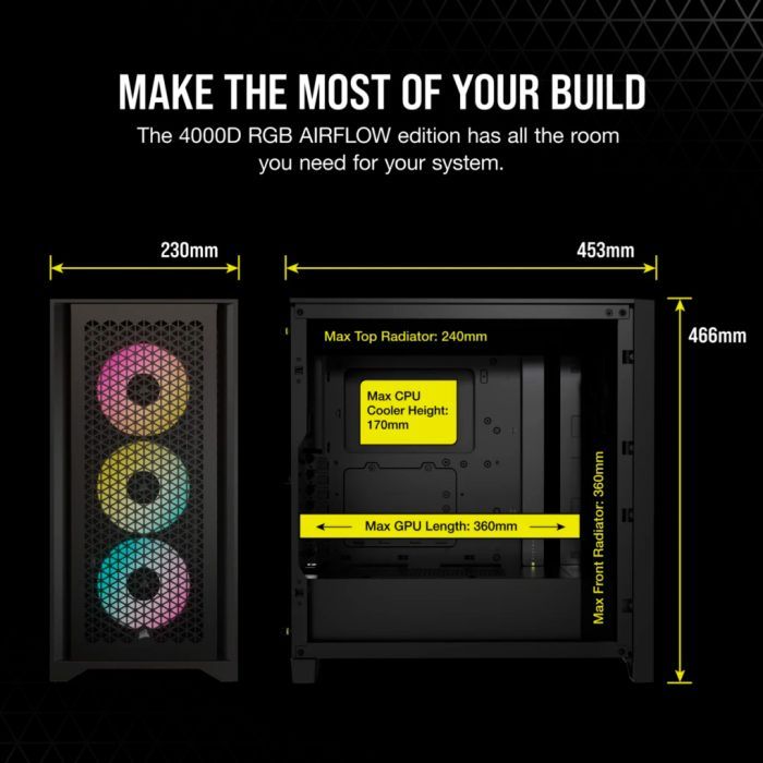 Корпус Corsair iCUE 4000D RGB Airflow Black (CC-9011240-WW) зображення 7