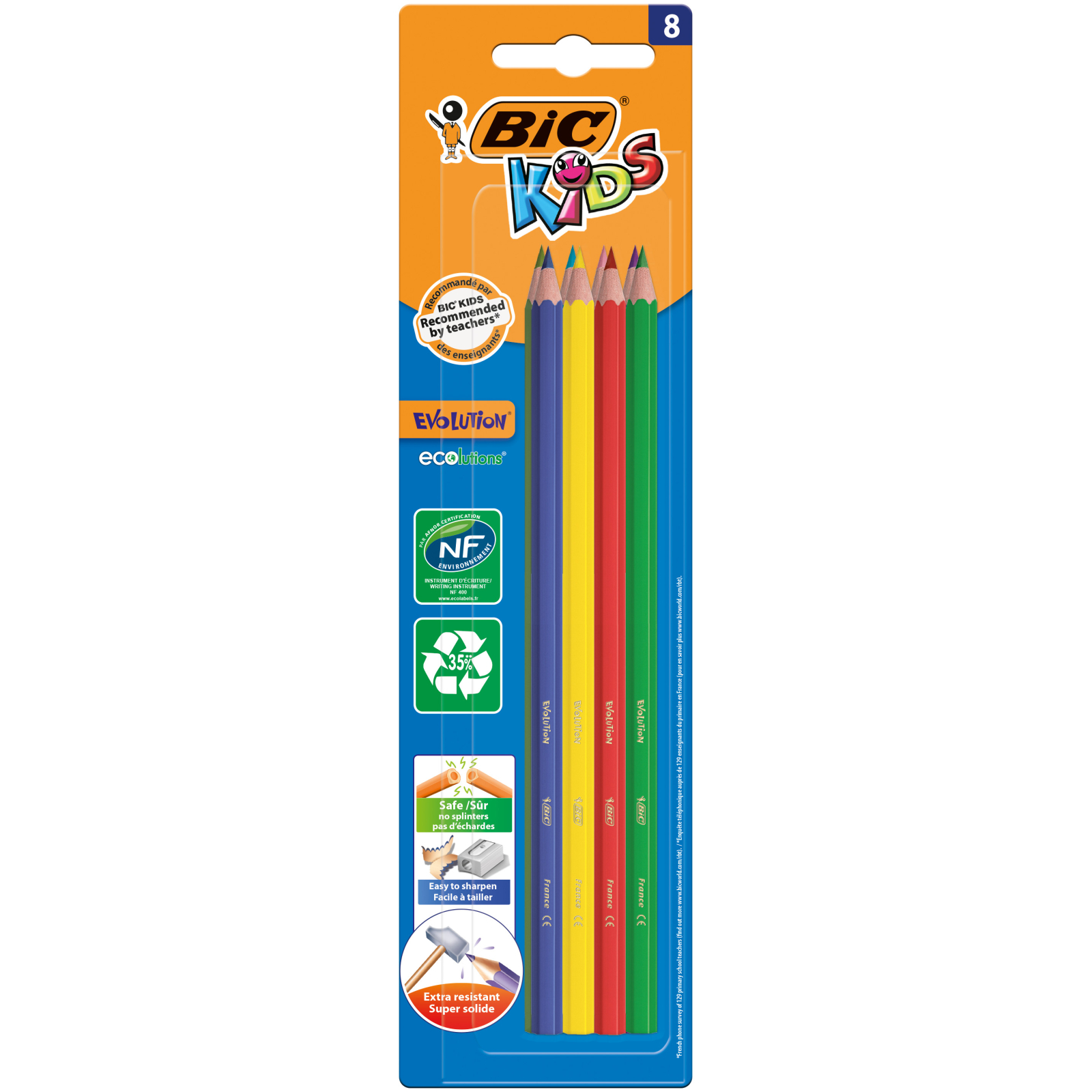 Олівці кольорові Bic Kids Evolution 8 шт (bc9464831)