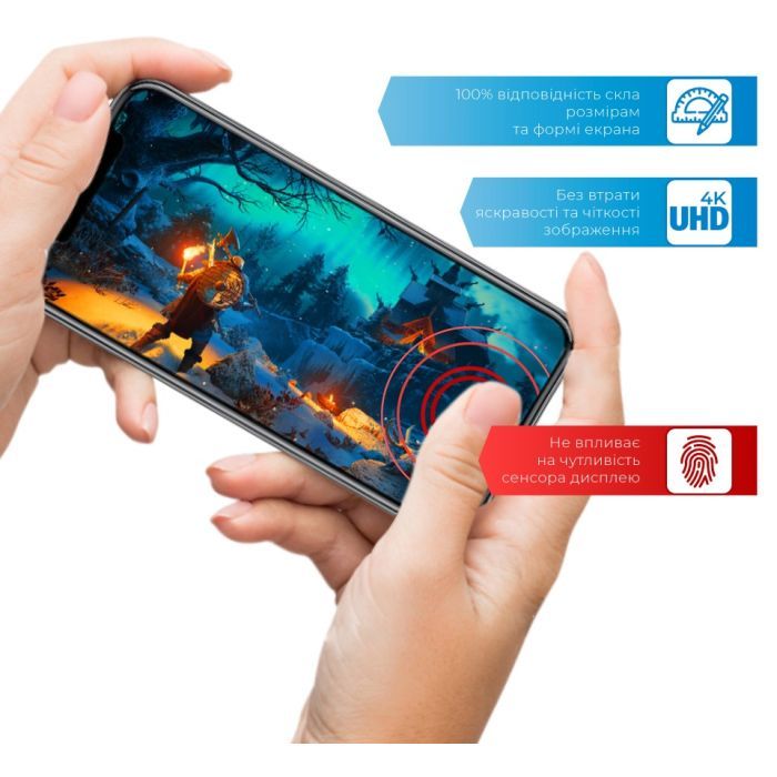 Стекло защитное ACCLAB Full Glue Nokia 5.4 (1283126510809) изображение 5