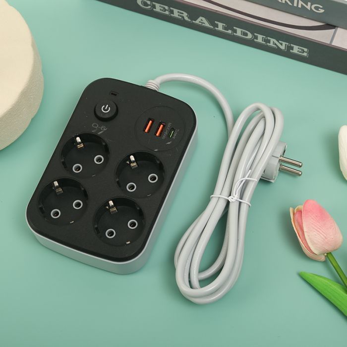 Мережевий фільтр живлення XoKo XK-SP-4-2-1-BK зображення 2