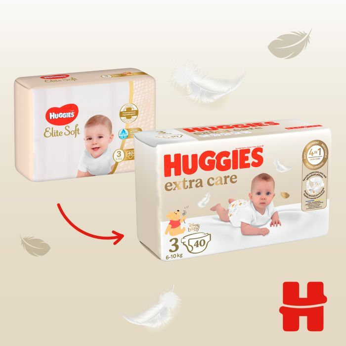 Подгузники Huggies Extra Care Size Размер 3 (6-10 кг) 96 шт (5029053577944) изображение 4