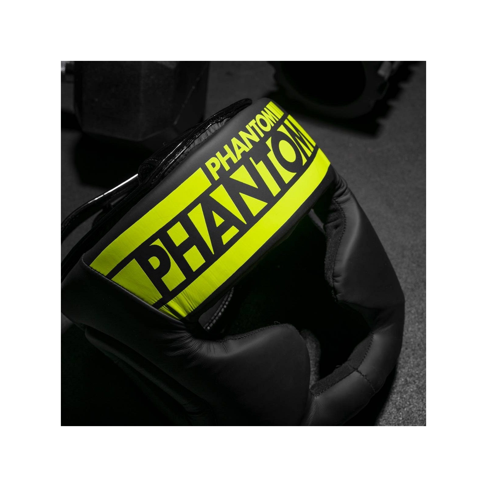 Боксерский шлем Phantom APEX Full Face Neon One Size Black/Yellow (PHHG2303) изображение 4