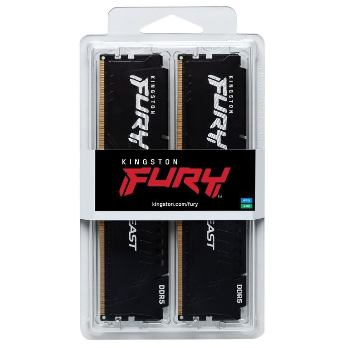 Модуль памяти для компьютера DDR5 16GB (2x8GB) 5200 MHz Beast Black Kingston Fury (ex.HyperX) (KF552C36BBEK2-16) изображение 5