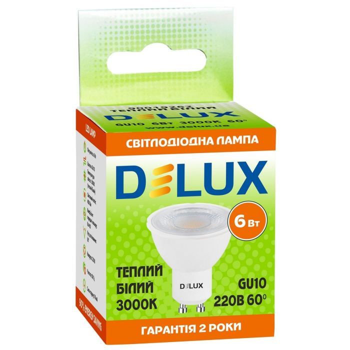 Лампочка Delux 6Вт 4100K 220В GU10 (90019263) зображення 2