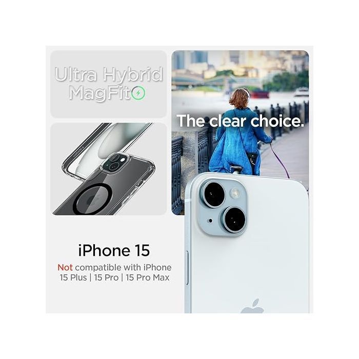 Чехол для мобильного телефона Spigen Apple iPhone 15 Ultra Hybrid MagFit Black (ACS06803) изображение 4