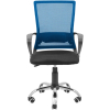 Офісне крісло Richman Робін Хром Піастра Сітка чорна + синя (ADD0003027) зображення 2