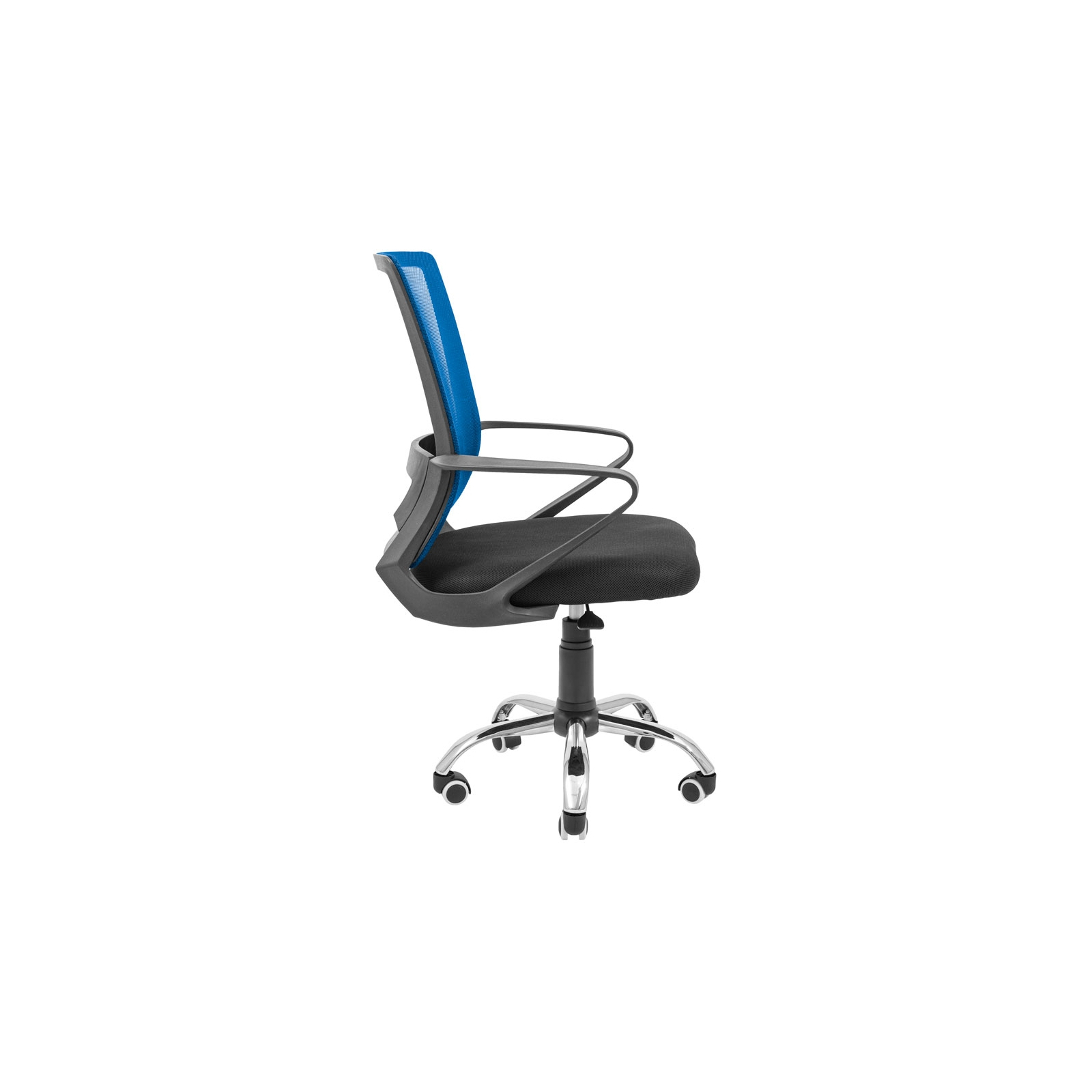 Офисное кресло Richman Робин Хром Пиастра Сетка черная + синяя (ADD0003027) изображение 3