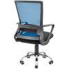 Офисное кресло Richman Робин Хром Пиастра Сетка черная + синяя (ADD0003027) изображение 4