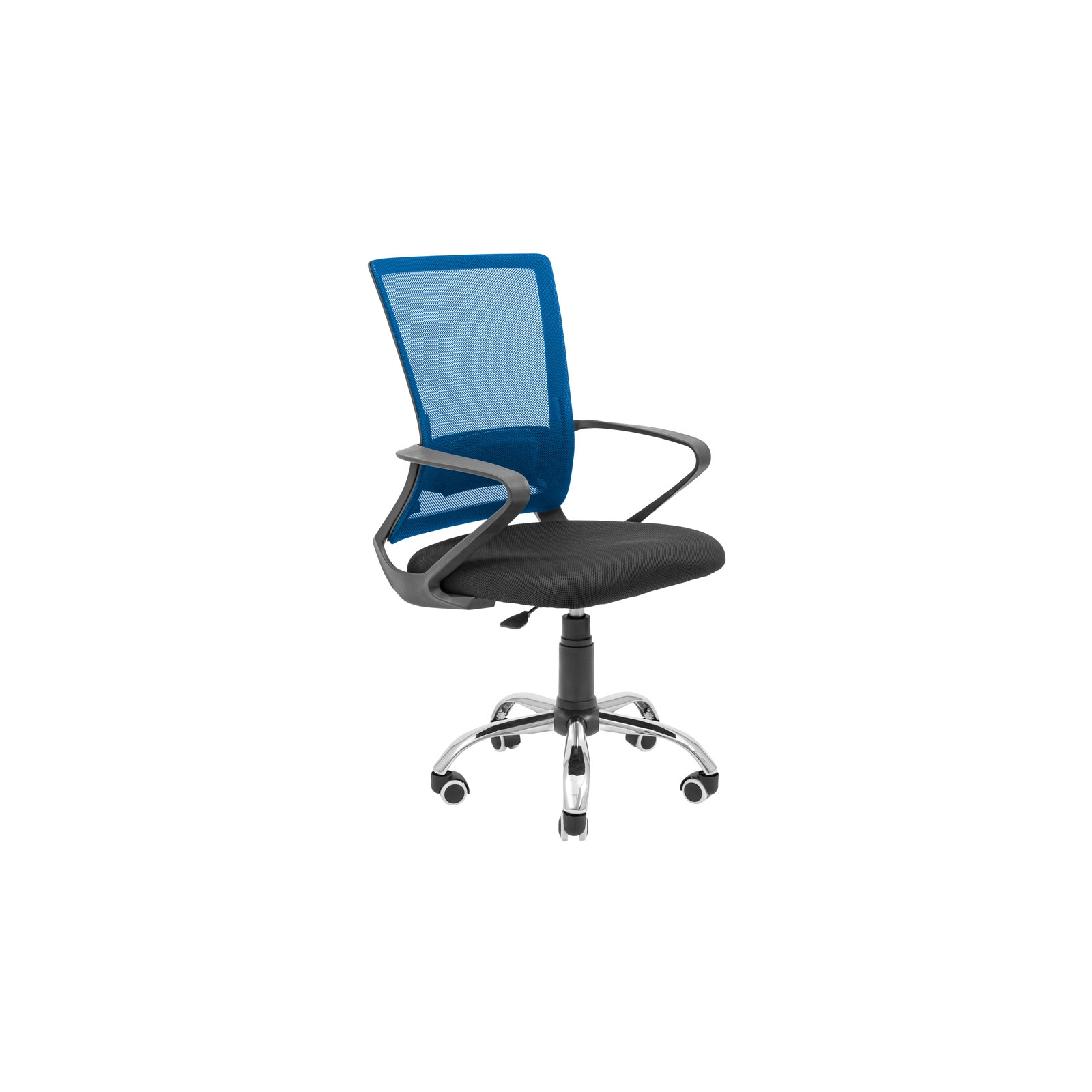 Офісне крісло Richman Робін Хром Піастра Сітка чорна + сіра (ADD0003071)