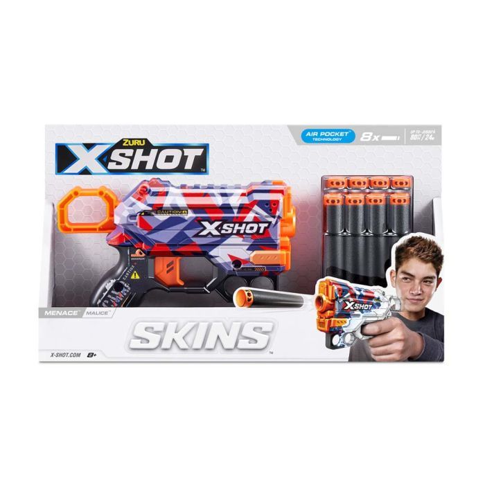 Іграшкова зброя Zuru X-Shot Швидкострільний бластер Skins Menace Malice (8 патронів) (36515M) зображення 4