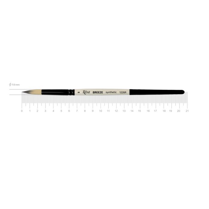 Пензлик для малювання Rosa Синтетика кругла, BREEZE 1226R, №5 (4823098535294)