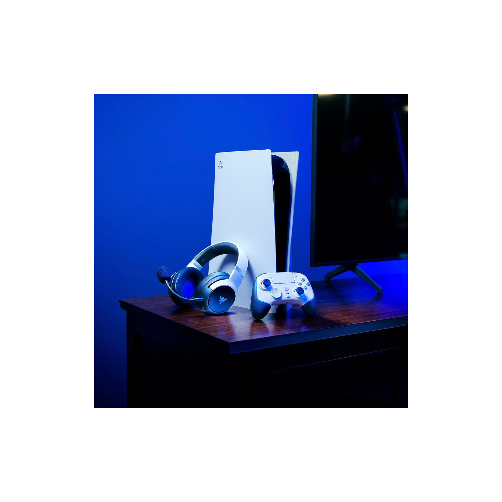 Наушники Razer Kaira Pro Hyperspeed for PS5 Bluetooth White-Black (RZ04-04030200-R3G1) изображение 8
