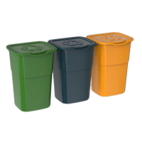 Фото - Відро для сміття DEA HOME Контейнер для сміття  Eco Набір для сортування відходів 3 x 50 л ( 
