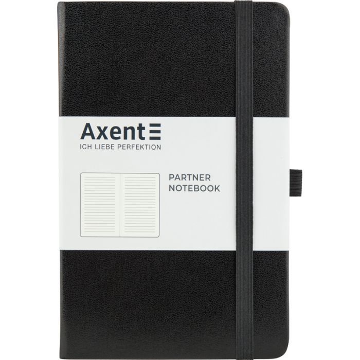 Книга записная Axent Partner 125х195 мм в линейку 96 листов Черный (8308-01-A)