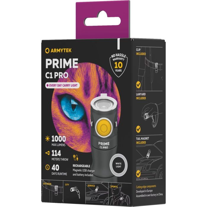Ліхтар Armytek Prime C1 Pro Marnet USB White (F07901C) зображення 3