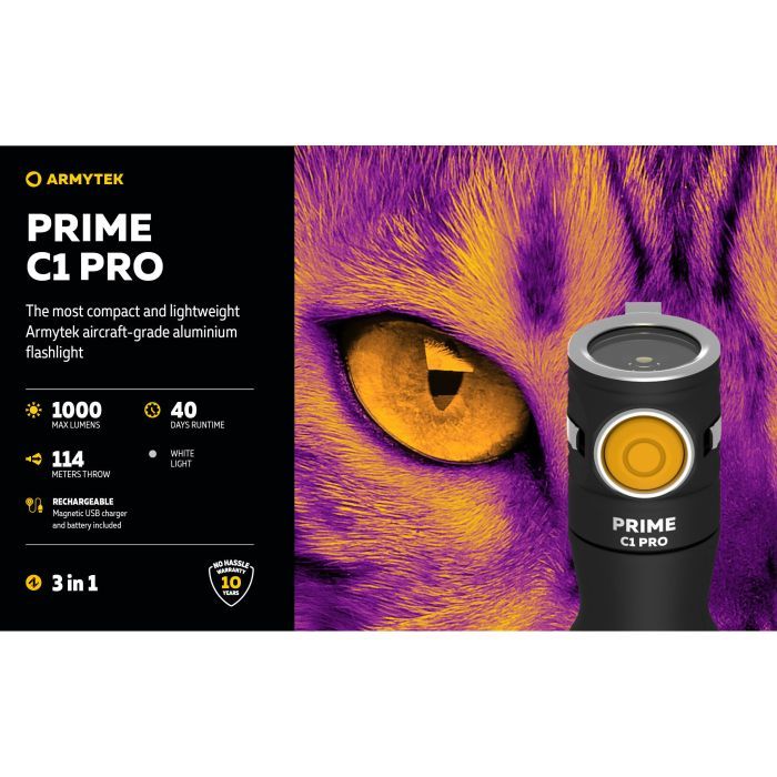 Ліхтар Armytek Prime C1 Pro Marnet USB White (F07901C) зображення 4