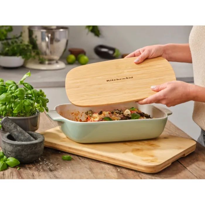 Форма для выпечки KitchenAid з кришкою керамогранітна 0,9 л Фісташкова (CC007424-001) изображение 7