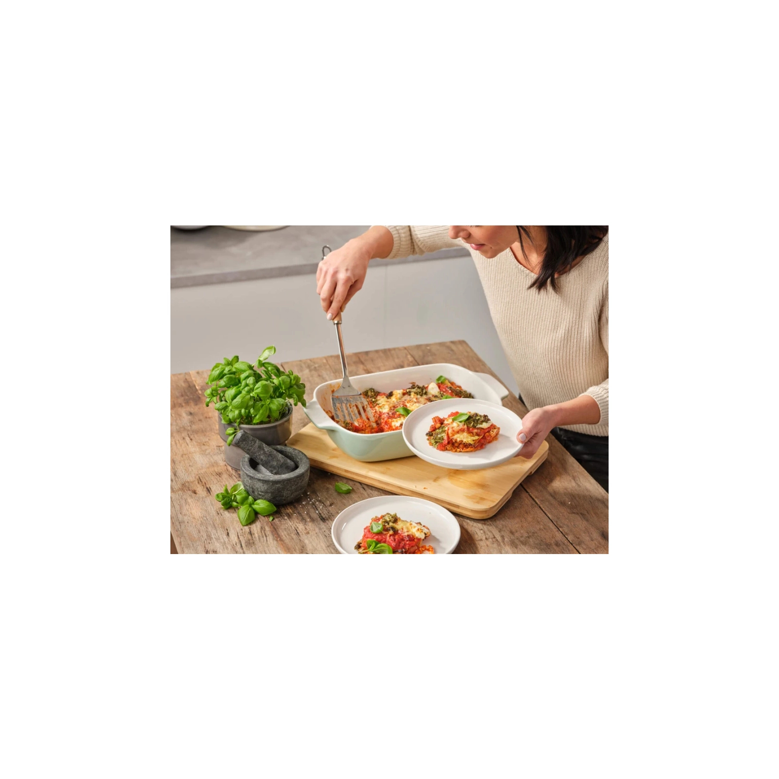 Форма для выпечки KitchenAid з кришкою керамогранітна 3,8 л Кремова (CC006109-001) изображение 8