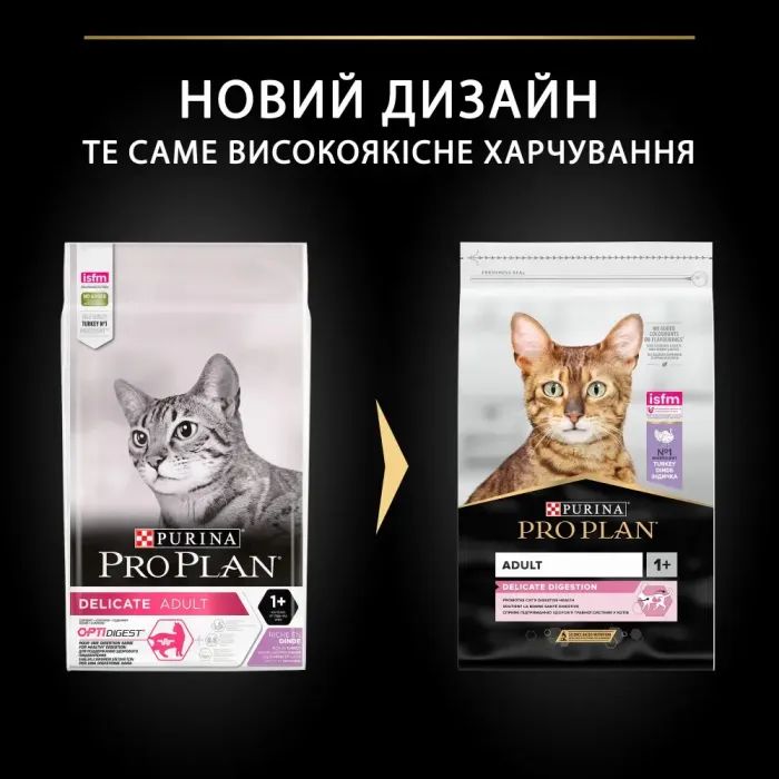 Сухой корм для кошек Purina Pro Plan Delicate Turkey со вкусом индейки 10 кг (7613033566509) изображение 9