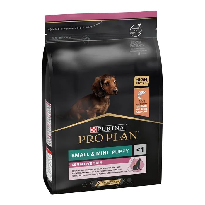Сухой корм для собак Purina Pro Plan Small&Mini Puppy Sensitive Skin с лососем 3 кг (7613035123809) изображение 3