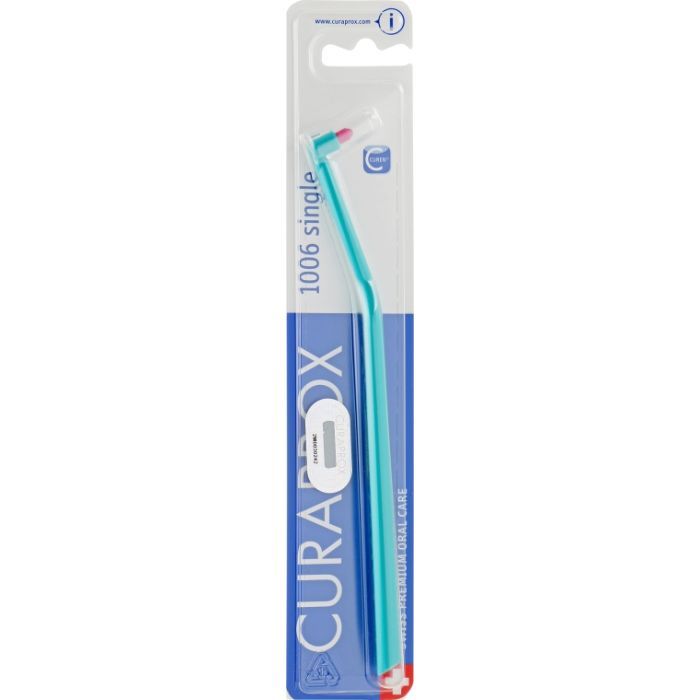 Зубна щітка Curaprox CS 1006 Single & Sulcular 6 мм Монопучкова Бірюзова (CS 1006-09)