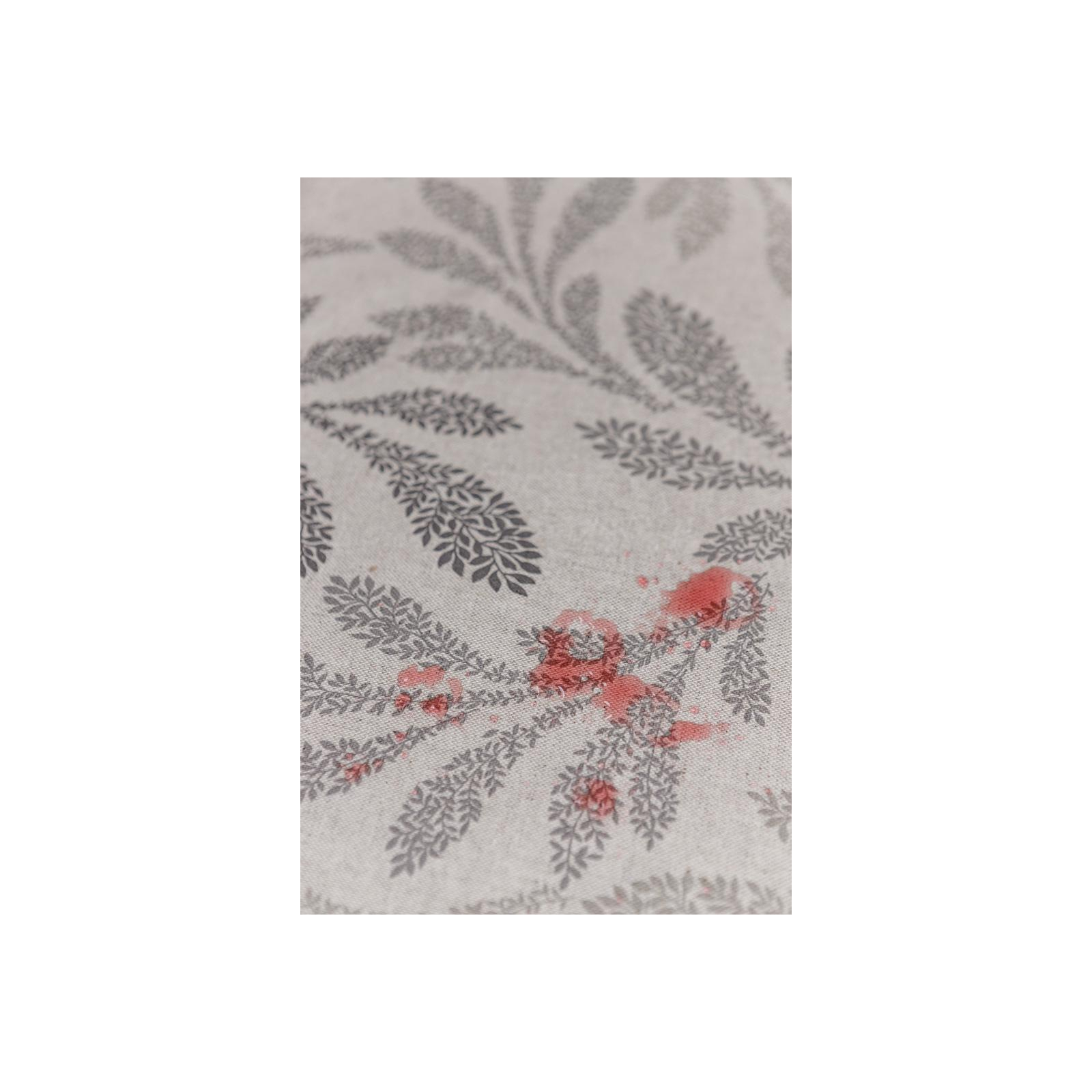 Скатертина Прованс непромокаюча Simfoni Сіре листя на натюрель 120х136 см (033541) зображення 5